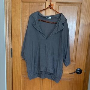 Neuflora Taupe Linen Top